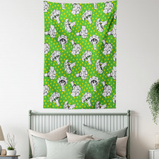 Digital Drawings of Broccoli Tapestry