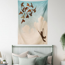 Flying Pigeons Birds Tapestry