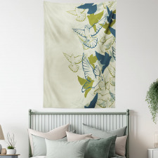 Flock of Flying Pigeons Tapestry