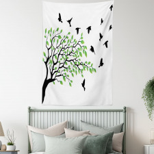 Flying Birds Spring Peace Tapestry