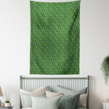 Mini Shamrock Leaves Pattern Tapestry