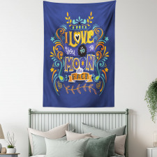 Floral Themed Text Tapestry