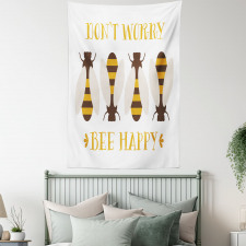 Don't Worry Bee Happy Tapestry