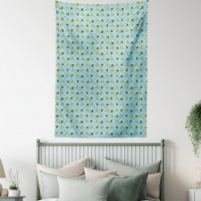 Cartoon Style Happy Bees Tapestry