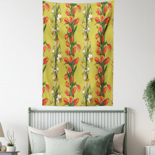 Tulips and Daffodils Pattern Tapestry