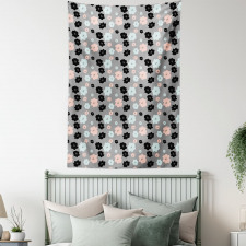 Abstract Peony Blossoms Art Tapestry