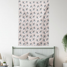 Abstract  Birds on Branches Tapestry