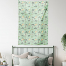 Hedgehog Forest Herbs Art Tapestry