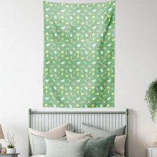 Brushstroke Paints Dots Tapestry