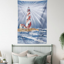 Watchtower Sea Waves Tapestry