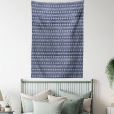 Vertical Aztec Motifs Tapestry