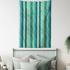 Brush Strokes and Dots Tapestry