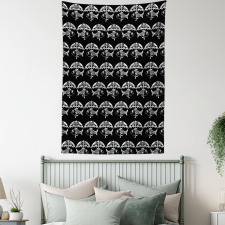 Marine Animals and Umbrellas Tapestry