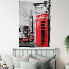 London Retro Phone Booth Tapestry