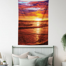 Sea Sunset Twilight Tapestry