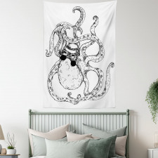 Hipster Animal Sketch Tapestry