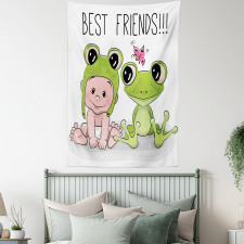 Baby Frog Love Friends Tapestry