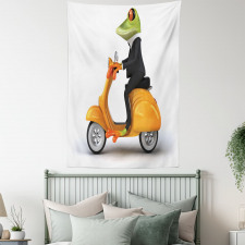 Italian Frog Motorcycle Tapestry