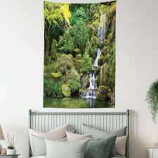 Trees Foliage Rock Garden Tapestry