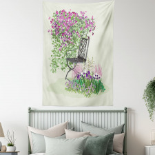 Flowers Blooming Garden Tapestry