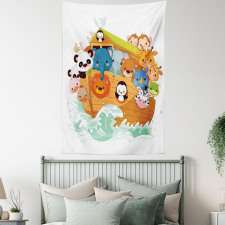 Colorful Ark Lions Tapestry