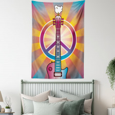 Guitar Peace Tapestry