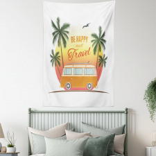 Retro Palms Free 60s Tapestry