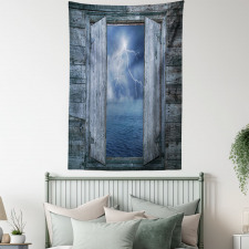 Thunder Bolt at Night Tapestry