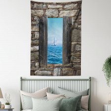 Sailing Boat Idyllic Tapestry