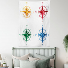 Colorful Compasses Tapestry