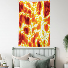 Hot Burning Lava Fire Tapestry