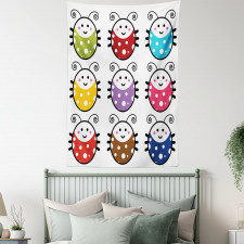 Smiling Ladybugs Set Tapestry