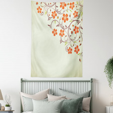 Ladybugs Flowers Spring Tapestry