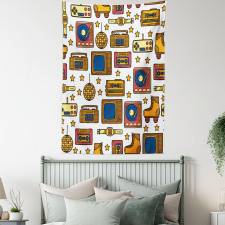 90s Theme Retro Tapestry