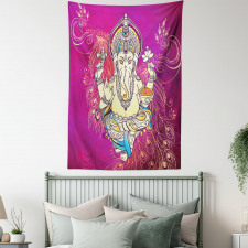 Folkloric Elephant Boho Tapestry
