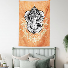 Pop Art Asian Elephant Tapestry