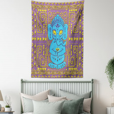 Elephant Tribal Art Retro Tapestry