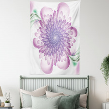 Floral Harmonic Spirals Tapestry
