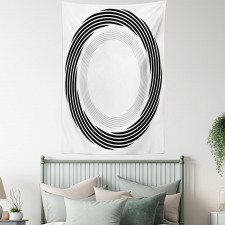 Abstract Art Theme White Tapestry