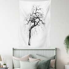 Autumn Tree Dry Branches Tapestry