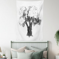 Olive Tree Retro Nature Tapestry