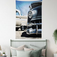Fifties Auto Wheels Tapestry