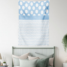 Baby Blue Polka Dots Tapestry