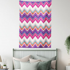 Colorful Groovy Art Tapestry
