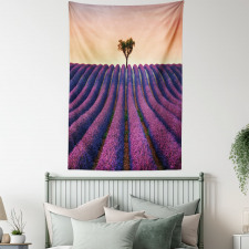 Lavender Flowers Field Tapestry