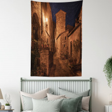 Medieval Town Street Tapestry