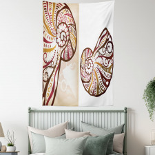 Seashells Abstract Boho Tapestry