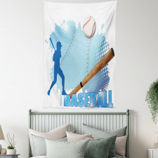 Baseball Sport Cartoon Tapestry