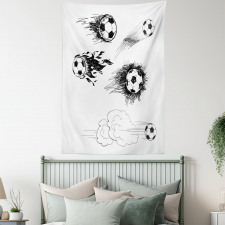 Football in Flame Tapestry