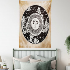 Sun Face Moon Tapestry